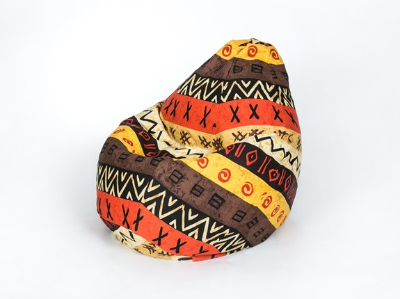 Кресло-мешок Груша среднее, жаккард, африкан в Петропавловске-Камчатском - изображение