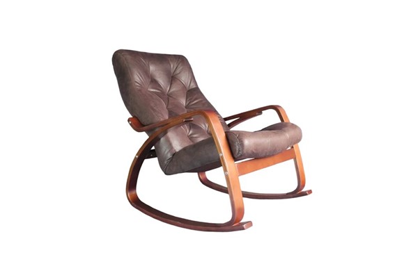 Кресло-качалка Гранд, замша шоколад в Петропавловске-Камчатском - изображение