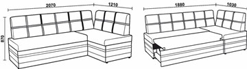 Кухонный диван НЕО КМ-06 ДУ с механизмом в Петропавловске-Камчатском - предосмотр 5