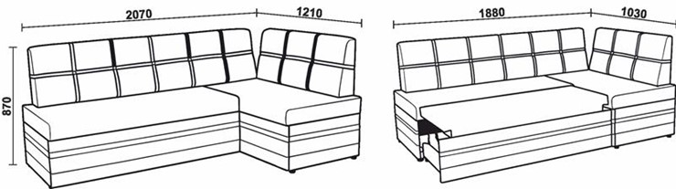 Кухонный диван НЕО КМ-06 ДУ с механизмом в Петропавловске-Камчатском - изображение 5