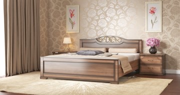 Спальная кровать Жасмин 140*200 с основанием в Петропавловске-Камчатском - предосмотр