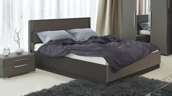 Кровать с механизмом 2-спальная Наоми 1600, цвет Фон серый, Джут СМ-208.01.02 в Петропавловске-Камчатском - изображение
