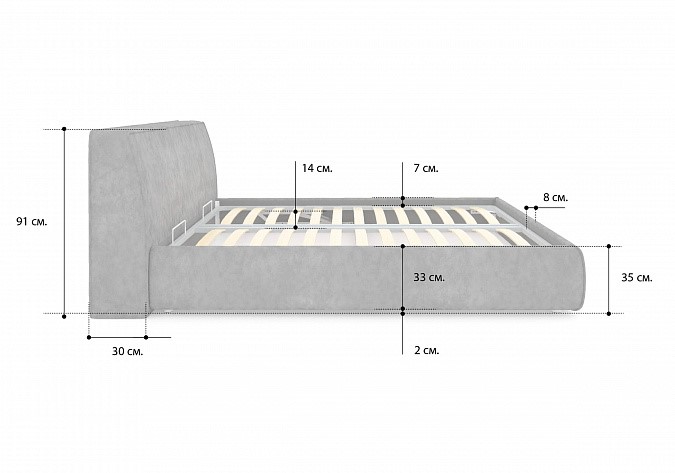 Кровать с подъемным механизмом Altea 180х200 в Петропавловске-Камчатском - изображение 3