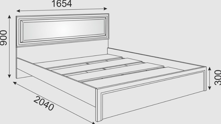 Кровать в спальню Беатрис М09 с мягким изголовьем (Орех Гепланкт) в Петропавловске-Камчатском - изображение 1