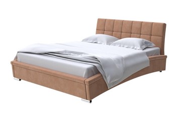 Двуспальная кровать Corso-1L 140x200, Микровелюр (Manhattan Брауни) в Петропавловске-Камчатском