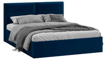 Спальная кровать Глосс Тип 1 (Велюр Confetti Blue) в Петропавловске-Камчатском