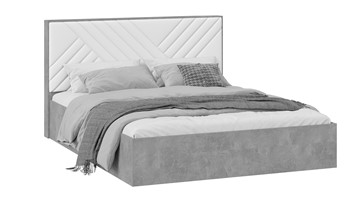 Кровать двуспальная Хилтон Тип 1 (Ателье светлый/Белый) в Петропавловске-Камчатском