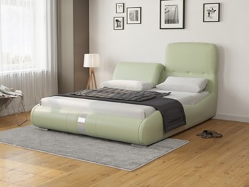 Двуспальная кровать Лукка 180х200, Экокожа (Зеленое яблоко) в Петропавловске-Камчатском