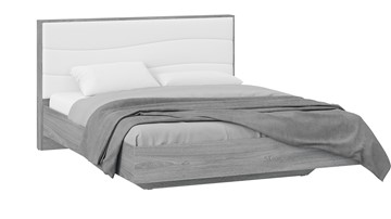 Кровать 2-спальная Миранда тип 1 (Дуб Гамильтон/Белый глянец) в Петропавловске-Камчатском