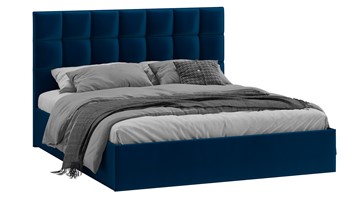 2-спальная кровать с подъемным механизмом Эмбер (Велюр Confetti Blue) в Петропавловске-Камчатском