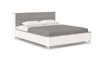 Спальная кровать Стефания 1600 с кроватным основанием ЛД 413.150, Дуб Маувелла PR/Белый в Петропавловске-Камчатском