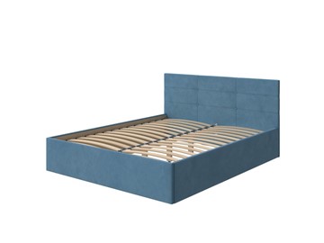 Двуспальная кровать Vector Plus 180х200, Велюр (Monopoly Прованский синий (792)) в Петропавловске-Камчатском