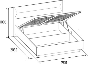 Кровать с подъемным механизмом Neo 306 Люкс (1800) в Петропавловске-Камчатском - предосмотр 4