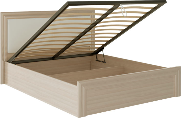 Двуспальная кровать с механизмом Глэдис М32 (Шимо светлый/Белый текстурный) в Петропавловске-Камчатском - изображение 1