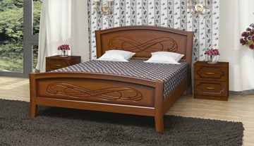 Двуспальная кровать Карина-16 (Орех) 160х200 в Петропавловске-Камчатском
