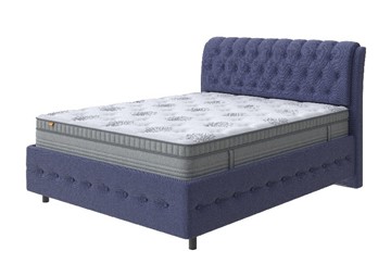 Двуспальная кровать Como (Veda) 4 Grand 180х200, Рогожка (Firmino Полуночный синий) в Петропавловске-Камчатском