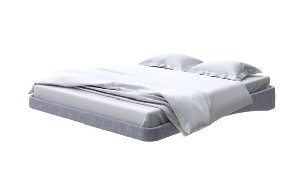 Кровать двуспальная парящая 160х200, Флок (Бентлей Серый космос) в Петропавловске-Камчатском - изображение