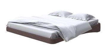 Парящая кровать 2-спальная 200х200, Искусственная шерсть (Лама Шоколад) в Петропавловске-Камчатском