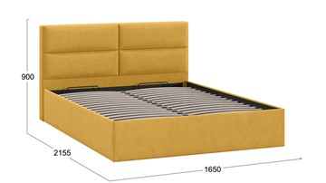 Кровать с механизмом 2-спальная Глосс Тип 1 (Микровелюр Wellmart Yellow) в Петропавловске-Камчатском - предосмотр 1