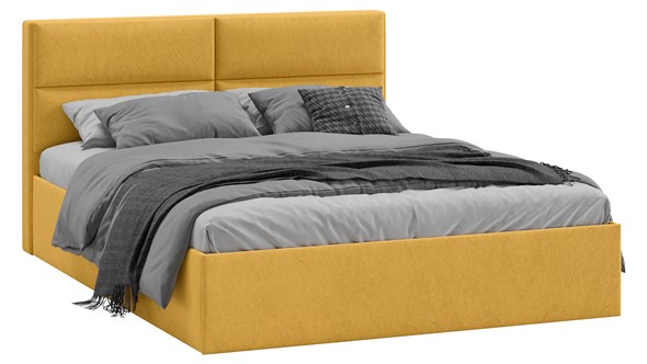 Кровать с механизмом 2-спальная Глосс Тип 1 (Микровелюр Wellmart Yellow) в Петропавловске-Камчатском - изображение
