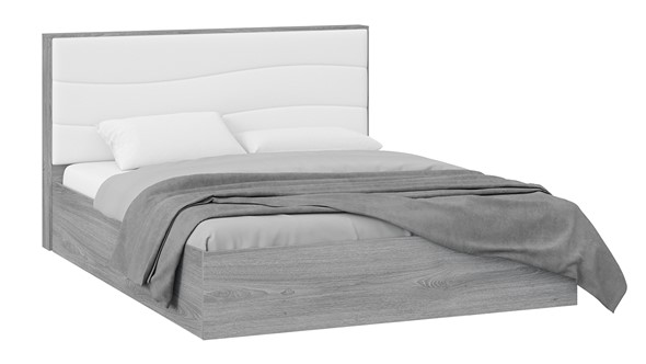 Кровать с механизмом 2-спальная Миранда тип 1 (Дуб Гамильтон/Белый глянец) в Петропавловске-Камчатском - изображение