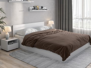 Двуспальная кровать Токио (1,6х2,0), белый текстурный в Петропавловске-Камчатском - предосмотр 2