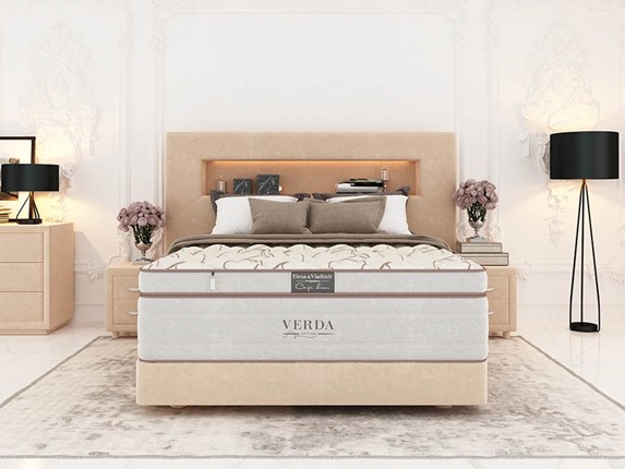 Кровать 2-спальная Smart Compact/Podium M 160х200, Флок (Велсофт Бежевый) в Петропавловске-Камчатском - изображение