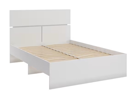 Кровать односпальная Агата М10, 120х200 белая в Петропавловске-Камчатском - изображение