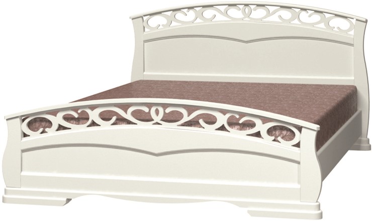 Спальная кровать Грация-1 (Белый Античный) 90х200 в Петропавловске-Камчатском - изображение 1