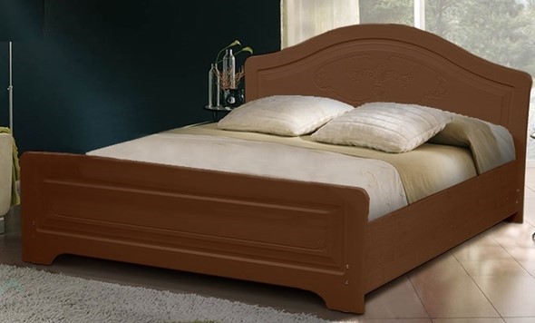 Кровать Ивушка-5 2000х1200 с высоким изножьем, цвет Итальянский орех в Петропавловске-Камчатском - изображение