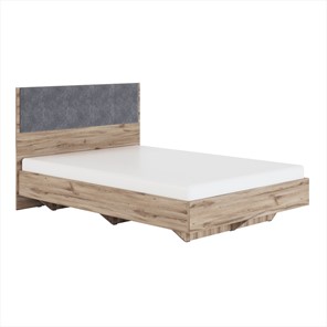 Кровать полутороспальная Николь (мод.1.1) 1,4 серый текстиль, с ортопедическим основанием в Петропавловске-Камчатском