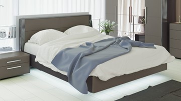 Кровать двуспальная Наоми 1600, цвет Фон серый, Джут СМ-208.01.01 в Петропавловске-Камчатском