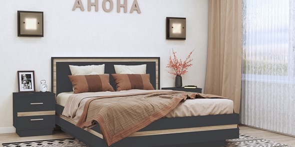 Модульная спальная Анона №4, Антрацит в Петропавловске-Камчатском - изображение