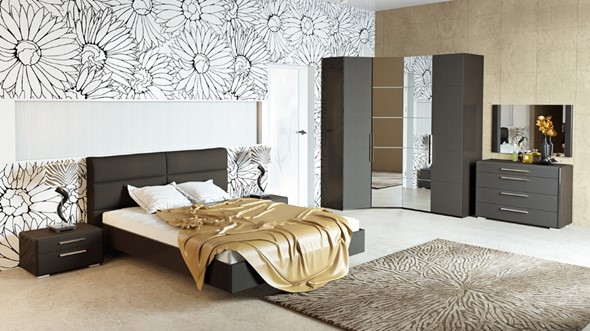 Гарнитур спальный Наоми №1, цвет Фон серый, Джут в Петропавловске-Камчатском - изображение