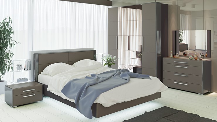 Гарнитур спальный Наоми №1, цвет Фон серый, Джут в Петропавловске-Камчатском - изображение 4