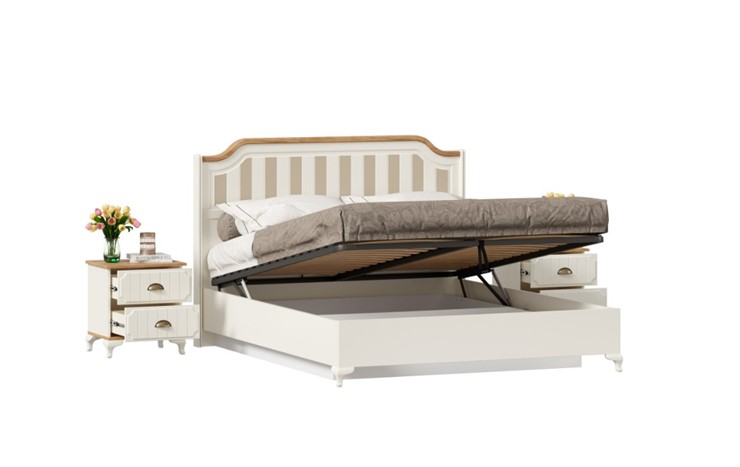 Спальный гарнитур Вилладжио, набор 3 (кровать 1600 с механизмом) в Петропавловске-Камчатском - изображение 1