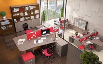 Набор мебели в офис Xten для двух сотрудников с тумбочками в Петропавловске-Камчатском - предосмотр 3