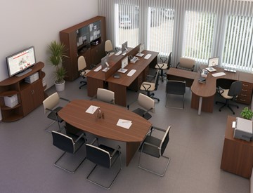 Набор мебели в офис Комфорт №3 (французский орех) в Петропавловске-Камчатском - предосмотр