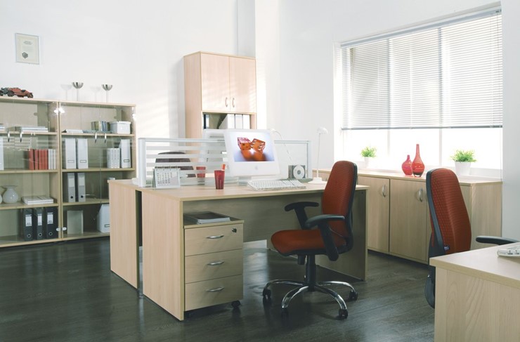 Офисный комплект мебели Формула (вяз светлый) в Петропавловске-Камчатском - изображение 5