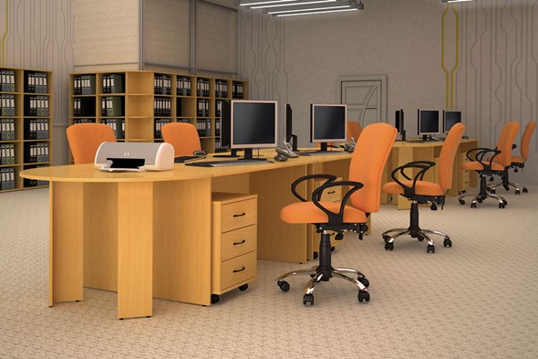 Комплект офисной мебели Классик рабочее место для опенспэйса (фрифло) в Петропавловске-Камчатском - изображение