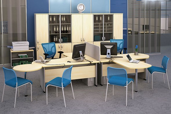 Офисный комплект мебели Boston для 2 сотрудников по работе с клиентами в Петропавловске-Камчатском - изображение