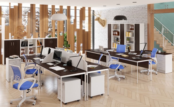 Набор мебели в офис Imago S - два стола, две тумбы в Петропавловске-Камчатском - изображение
