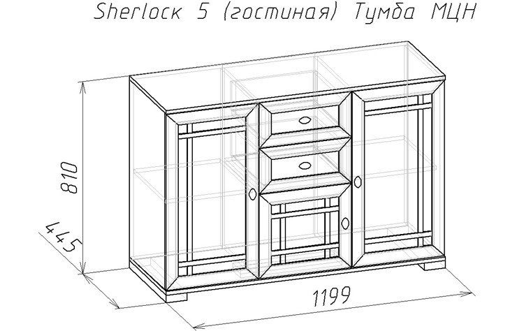 Тумба Sherlock 5 МЦН, Дуб сонома в Петропавловске-Камчатском - изображение 3