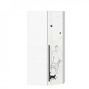 Распашной угловой шкаф Джоли 45 ЛД 535.030, Серый шелк в Петропавловске-Камчатском - предосмотр