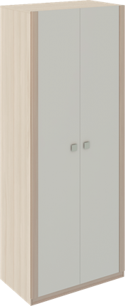 Шкаф двухдверный Глэдис М22 (Шимо светлый/Белый текстурный) в Петропавловске-Камчатском - изображение