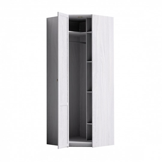 Распашной шкаф угловой Sherlock 63+ фасад стандарт, Ясень Анкор светлый в Петропавловске-Камчатском - изображение 2