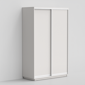 Шкаф 2-х дверный ЭКО-Сим Д 220х100х60, Белый матовый/белый глянец в Петропавловске-Камчатском