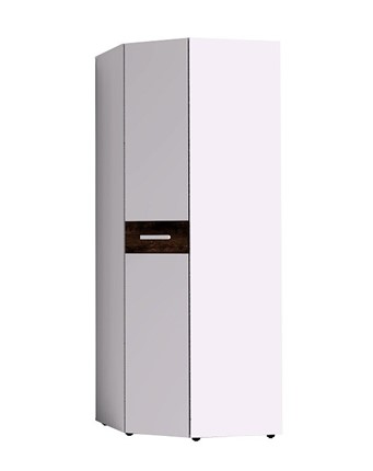 Угловой шкаф Норвуд 156, Белый-Орех шоколадный в Петропавловске-Камчатском - изображение