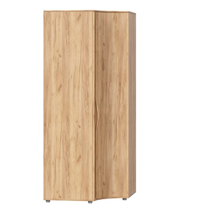 Распашной шкаф с гнутой дверью Марта-2 Дуб золотой/Дуб Тортуга ЛД 406.050 в Петропавловске-Камчатском - изображение