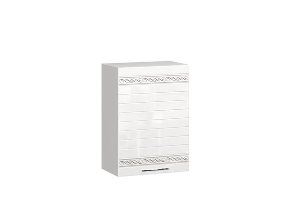 Шкаф навесной Анастасия 500 008.081.000 белый глянец в Петропавловске-Камчатском - изображение